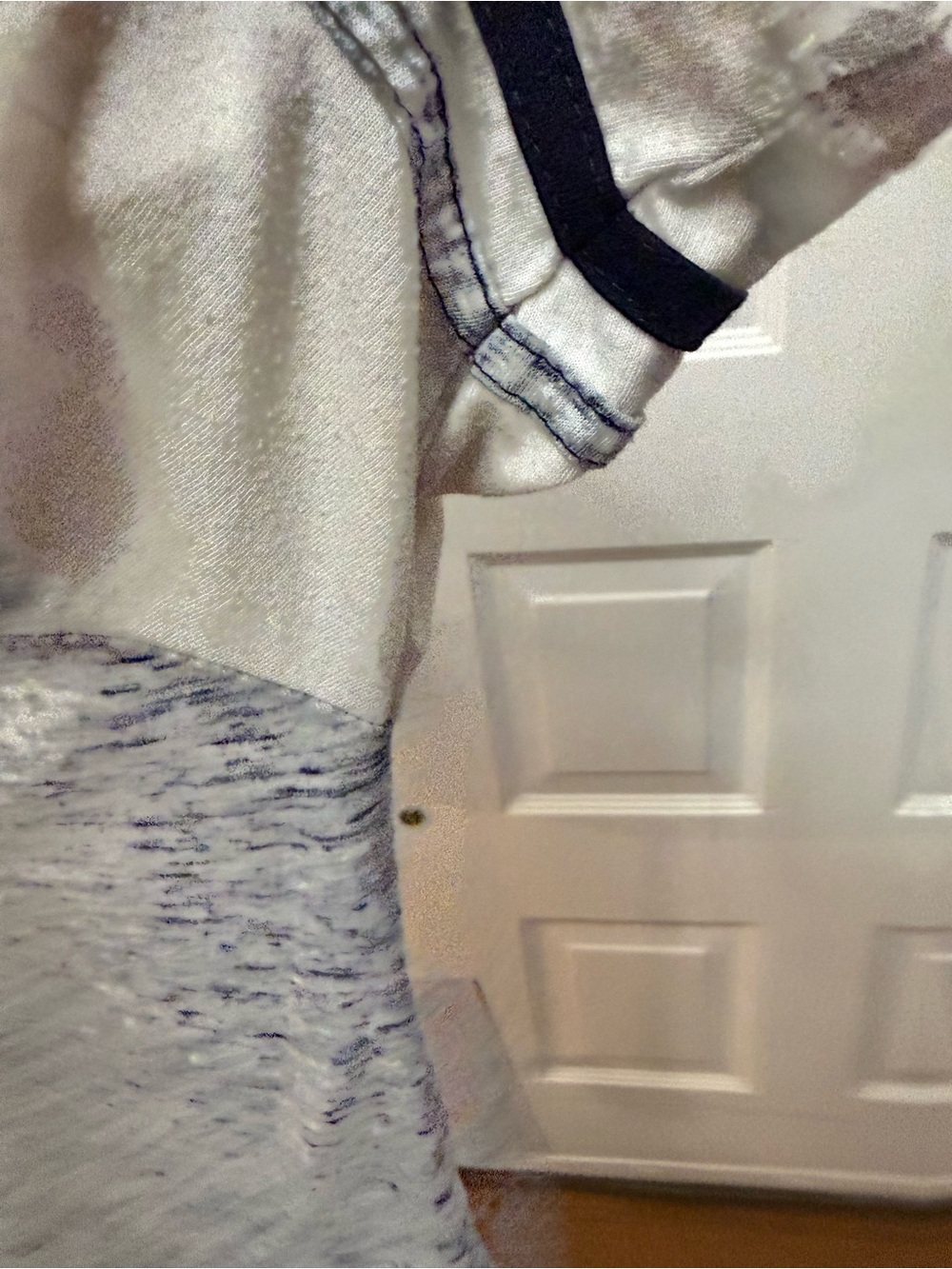 Smoky Mountains V-Neck Raglan Tee - White & Heather Gray - Picture 2 of 7